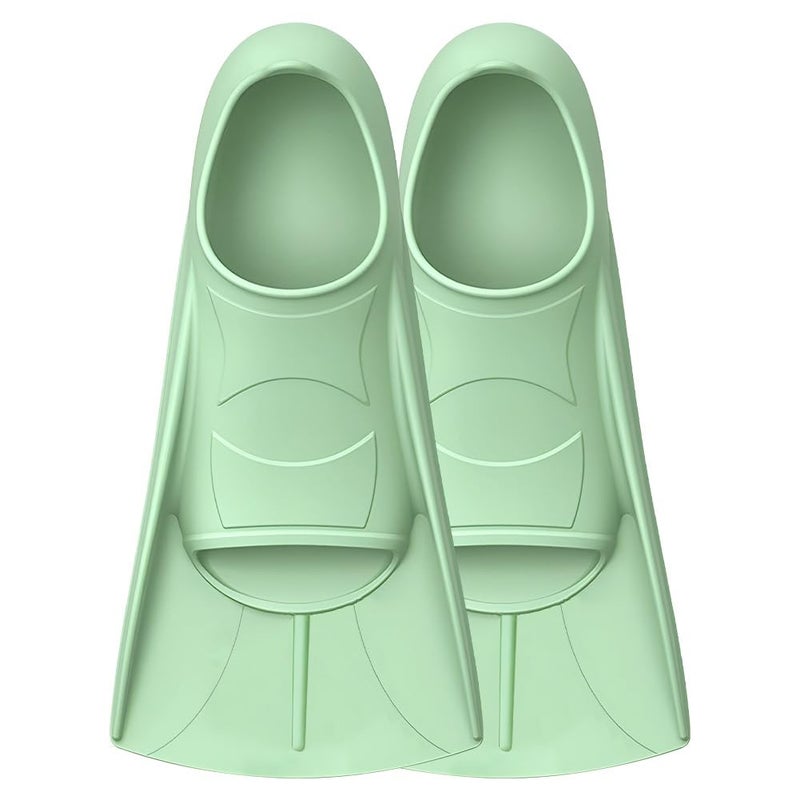 COMFECTO Swim Fins Short Floating Training Swimming Fins for Size S Ankle Width 2.9 Inch Rubber Flippers for Swimming Scuba Diving Snorkeling Watersports â€“ Blue - Image 1
